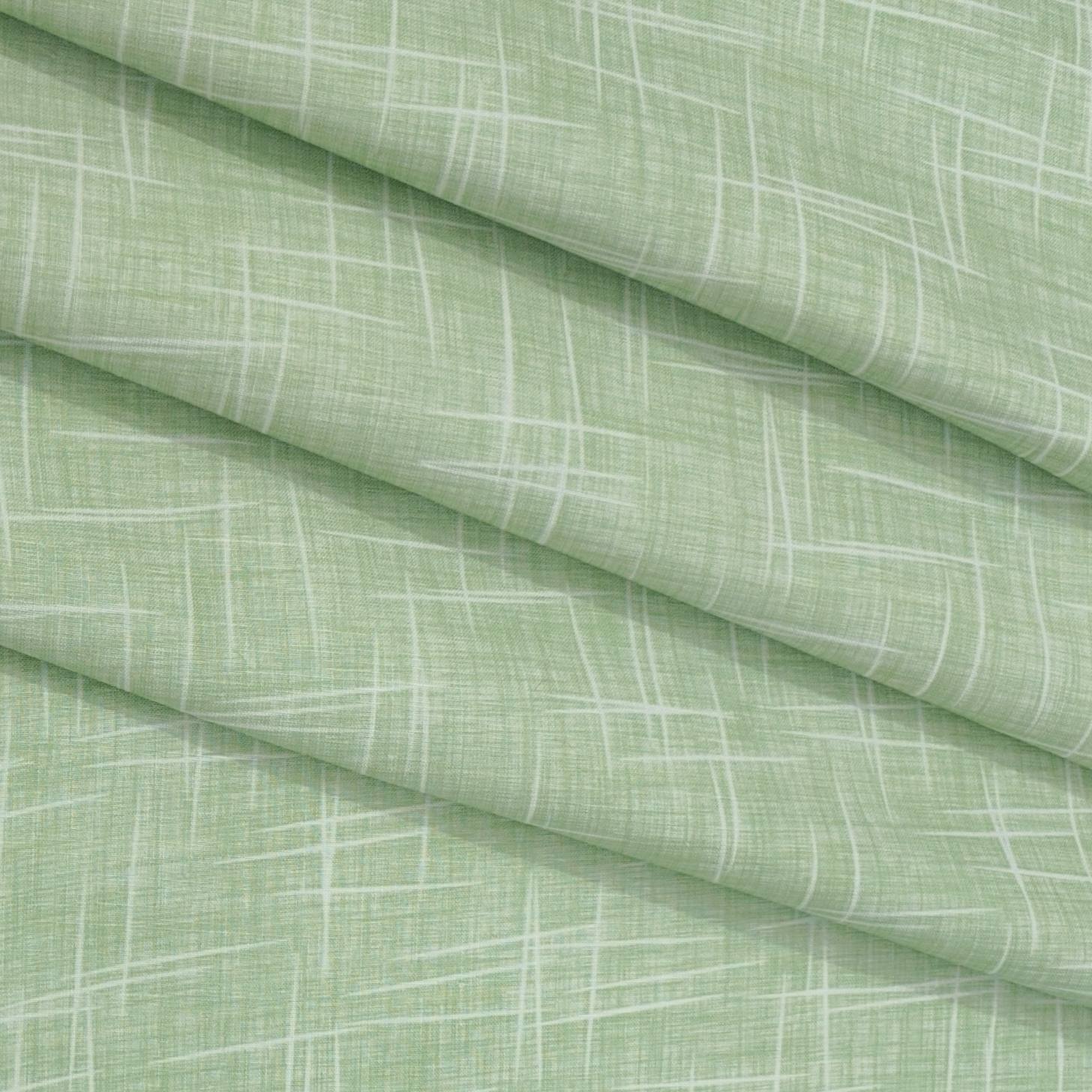Shirt Fabric Linen Club Linen Blended Printed Colour Tea Green